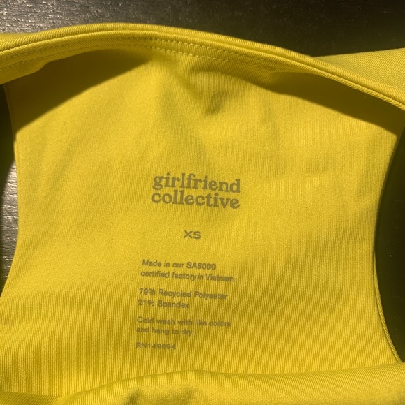 GIRLFRIEND COLLECTIVE Dylan Bra Chartreuse - Picture 4 of 4